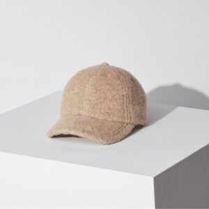 Janessa Leone Paige ballcap in a beige/oatmeal wool blend